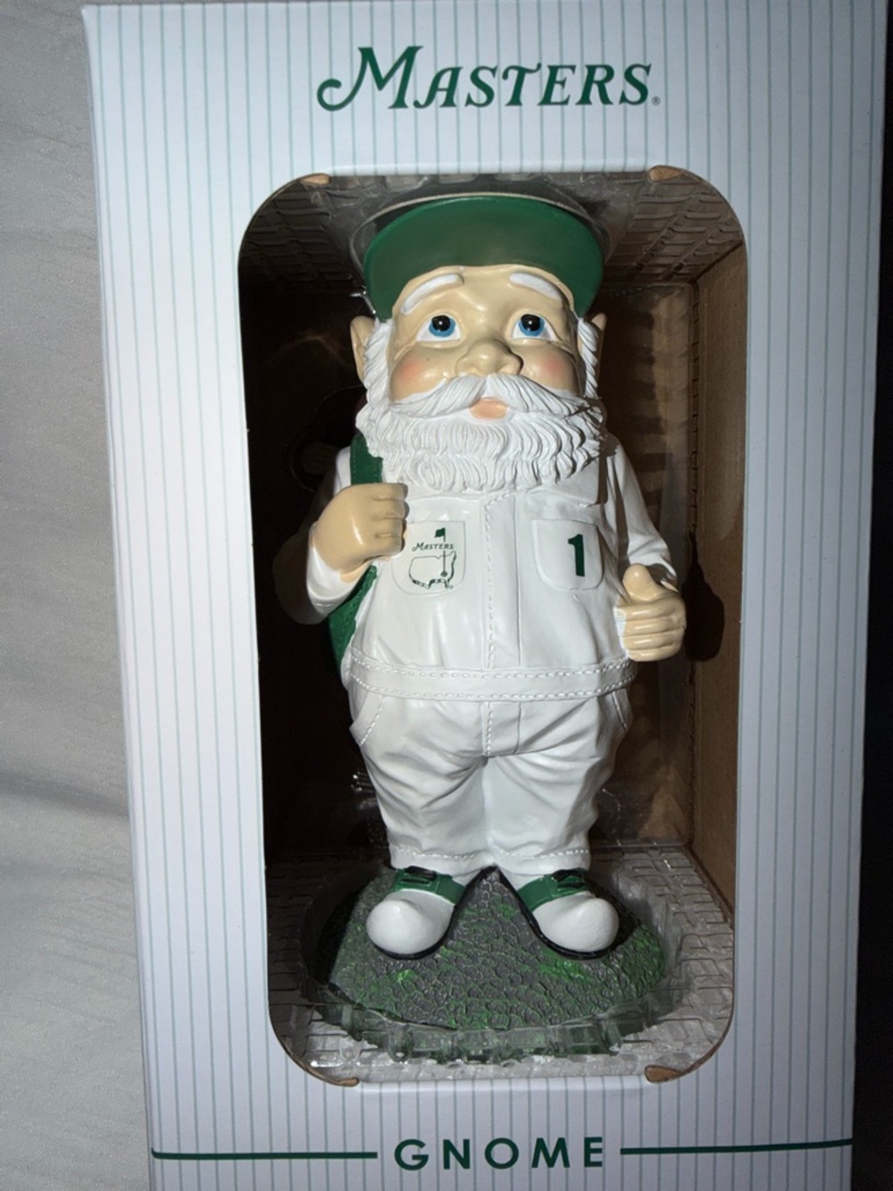 Masters White and Green Golf Gnome